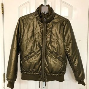 Vigoss | Puffer Jacket |  Bomber Style | Olive Green Metallic | S